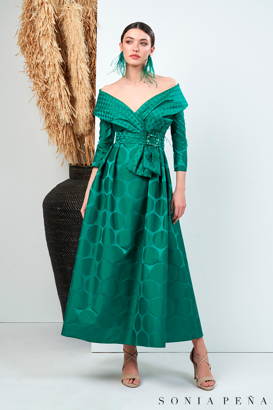 Midi dress. Zanzibar Collection Spring-Summer 2024. Sonia Peña - Ref. 1240003A