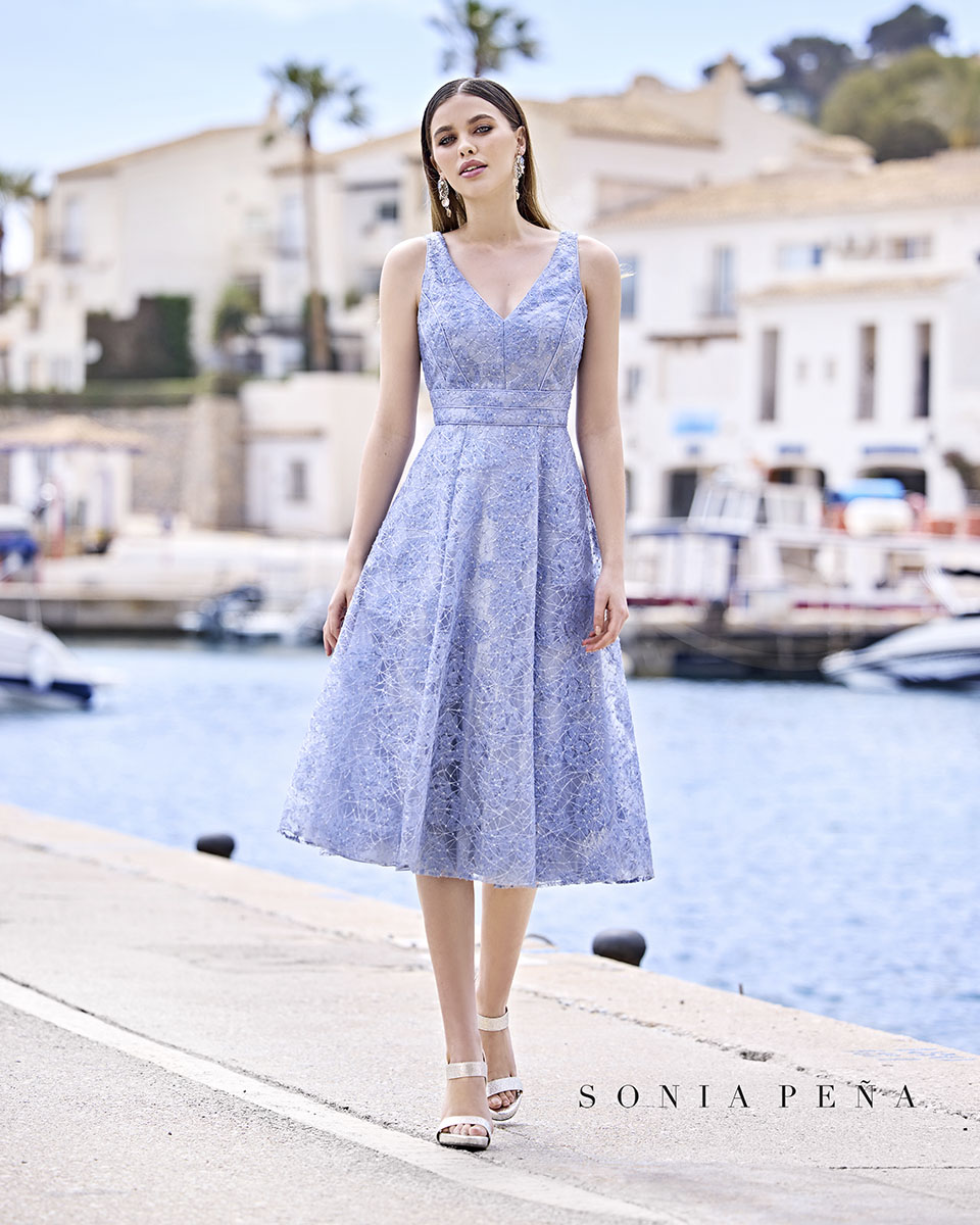 Midi dress. DelMar Collection Spring-Summer 2023. Sonia Peña - Ref. 1230078