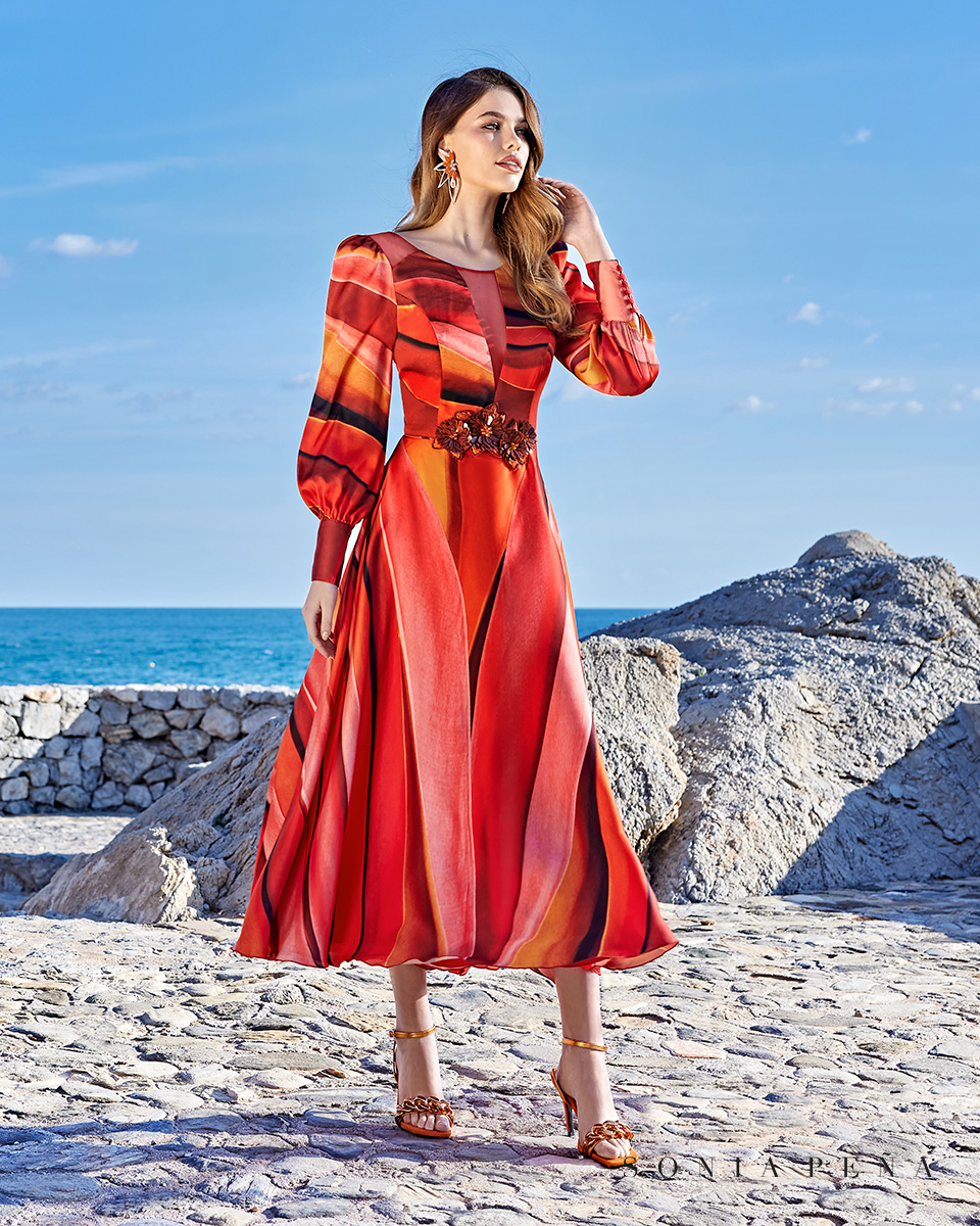 Midi dress. DelMar Collection Spring-Summer 2023. Sonia Peña - Ref. 1230089