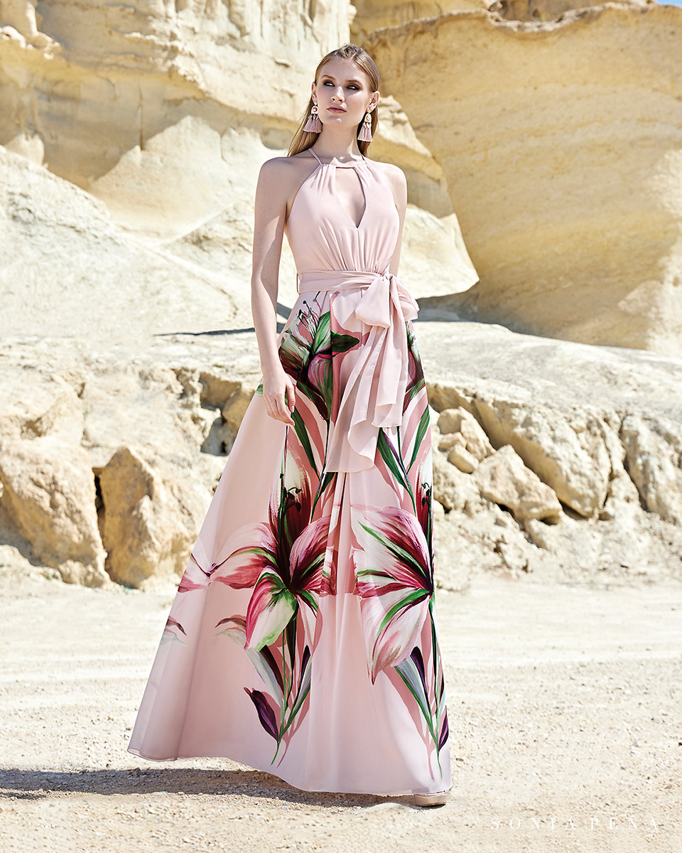Long dress. Spring-Summer Trece Lunas Collection 2020. Sonia Peña - Ref. 1200133