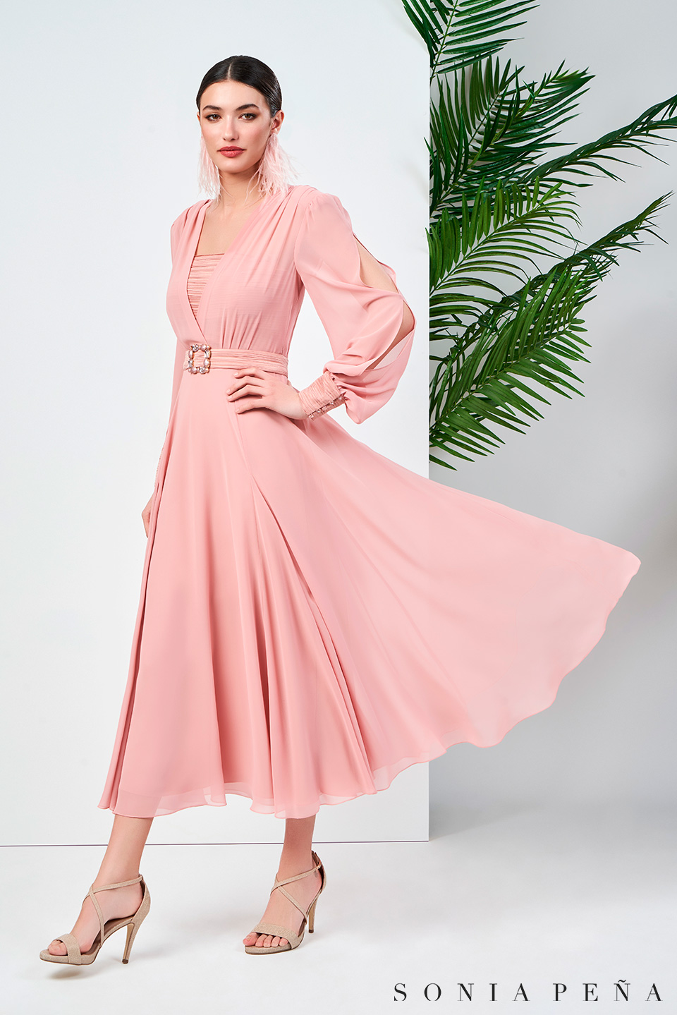 Midi dress. Zanzibar Collection Spring-Summer 2024. Sonia Peña - Ref. 1240002A