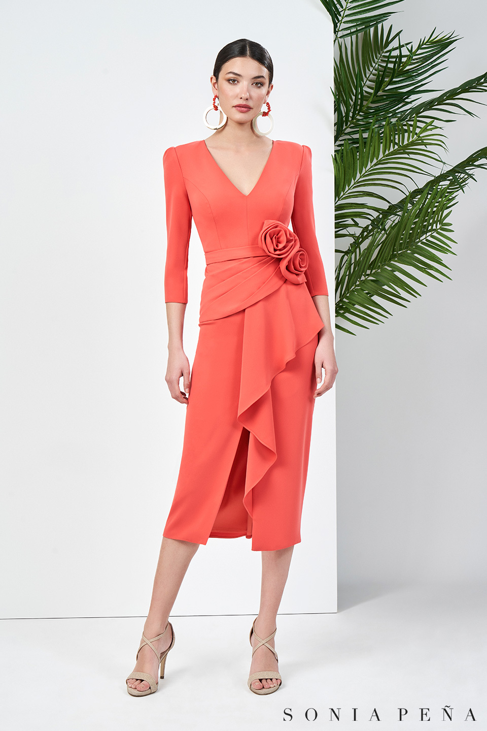 Midi dress. Zanzibar Collection Spring-Summer 2024. Sonia Peña - Ref. 1240010A