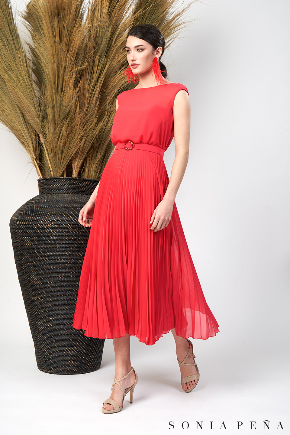 Midi dress. Zanzibar Collection Spring-Summer 2024. Sonia Peña - Ref. 1240037A
