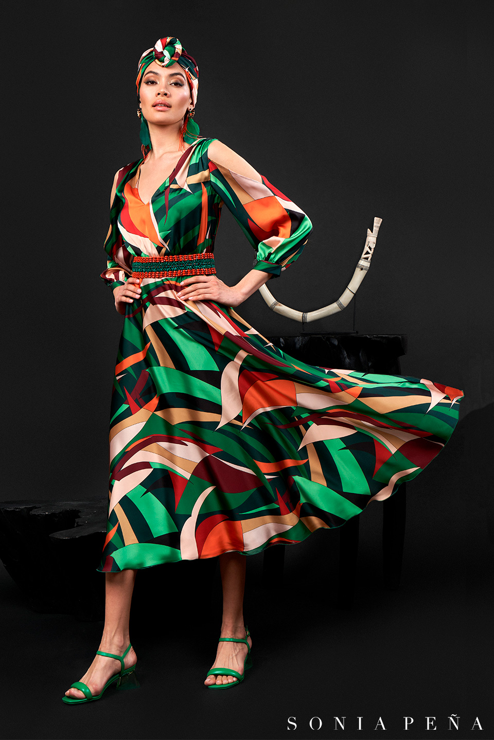 Midi dress. Zanzibar Collection Spring-Summer 2024. Sonia Peña - Ref. 1240061