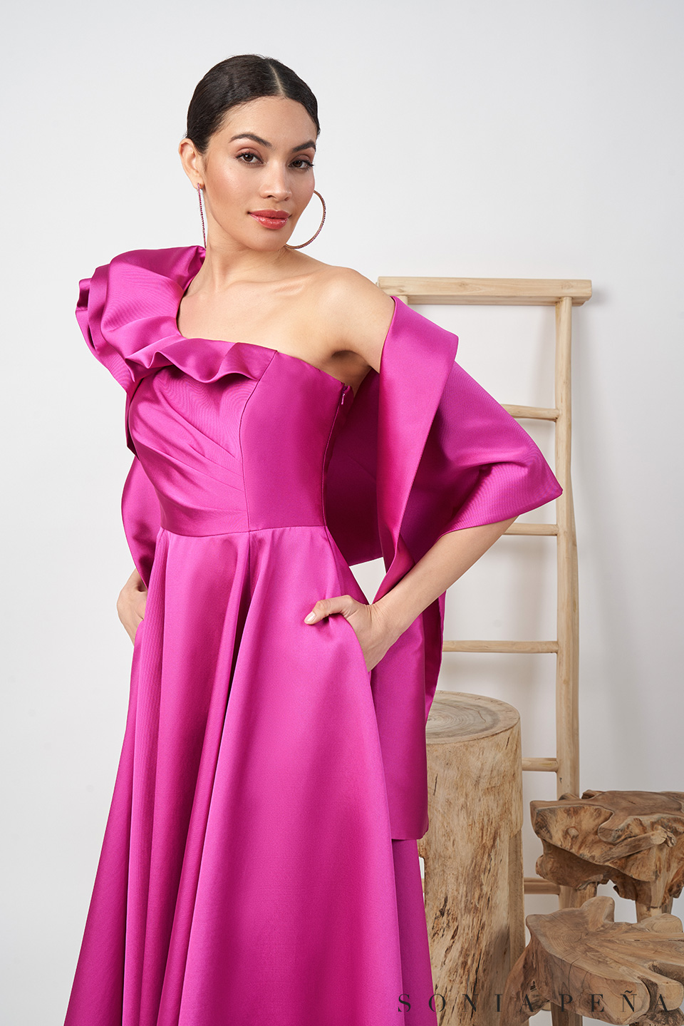 Midi dress. Zanzibar Collection Spring-Summer 2024. Sonia Peña - Ref. 1240086A